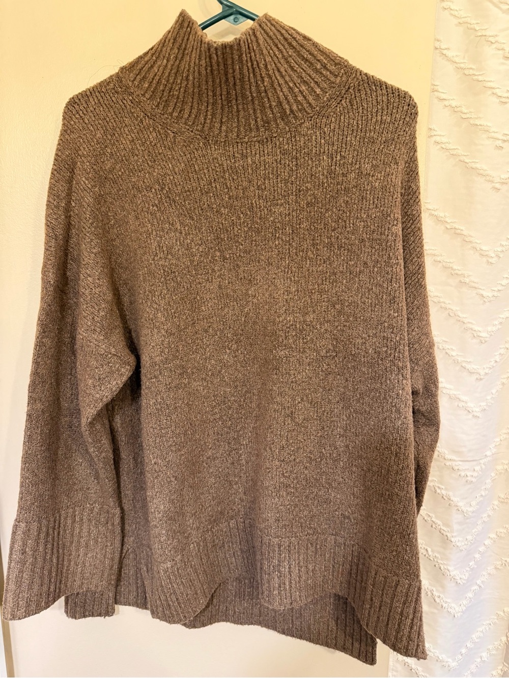 Abercrombie & Fitch Brown Ribbed Turtleneck Sweater